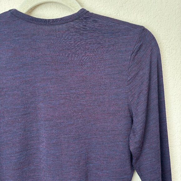 Segments Merino Wool Purple Essential Base Layer Long Sleeve Shirt - Picture 9 of 9
